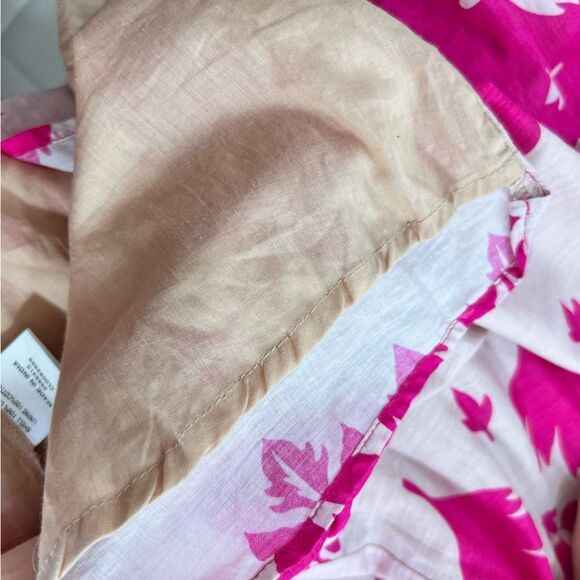 eShakti WAYWARD FANCIES Floral Tile Print Cotton Voile Wrap Dress - Picture 11 of 13